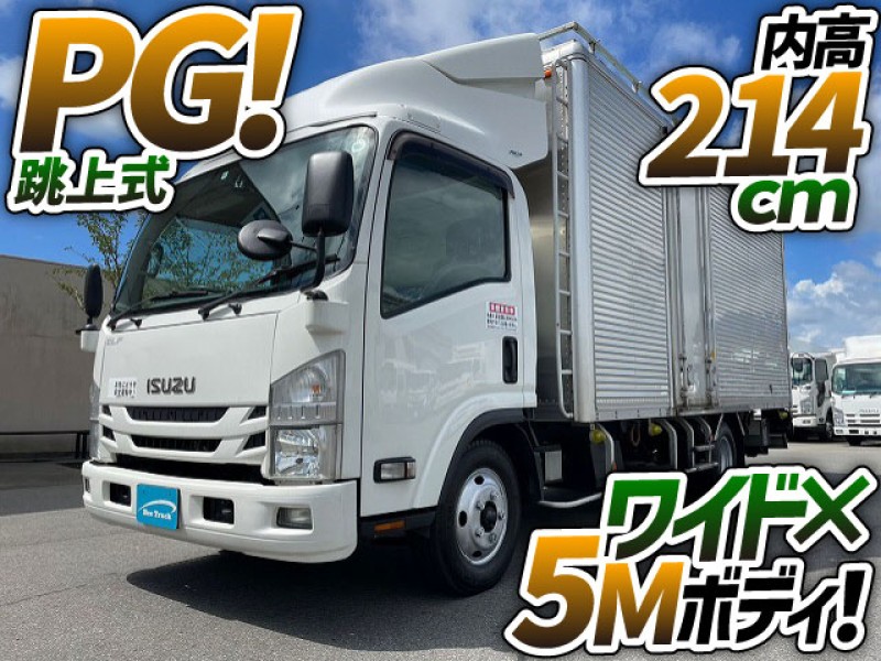 0988 【車検付!!】 H29 TRG-NPR85AN いすゞ  エルフ アルミバン 跳ね上げパワーゲート ワイド 超ロング  サイド扉 パブコ 2t 小型