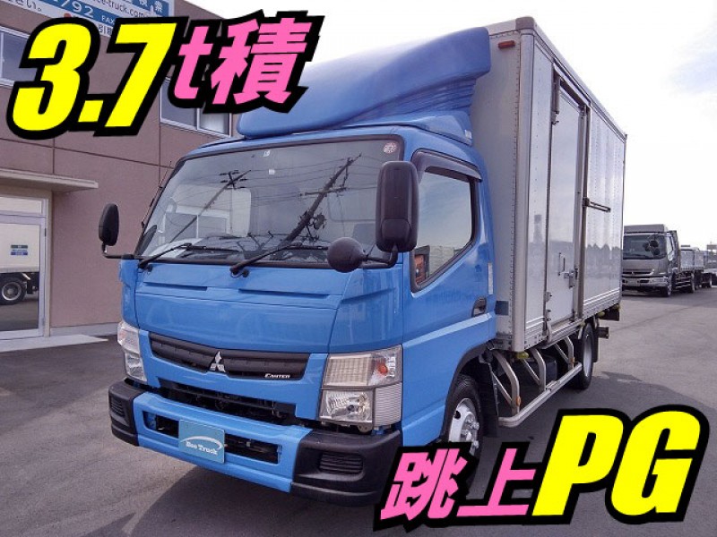 0124【車検付】H23 SKG-FEB90 三菱ふそう キャンター パネルバン アルミバン 跳ね上げパワーゲート 3.7t積載 ワイド ロング ワンオーナー