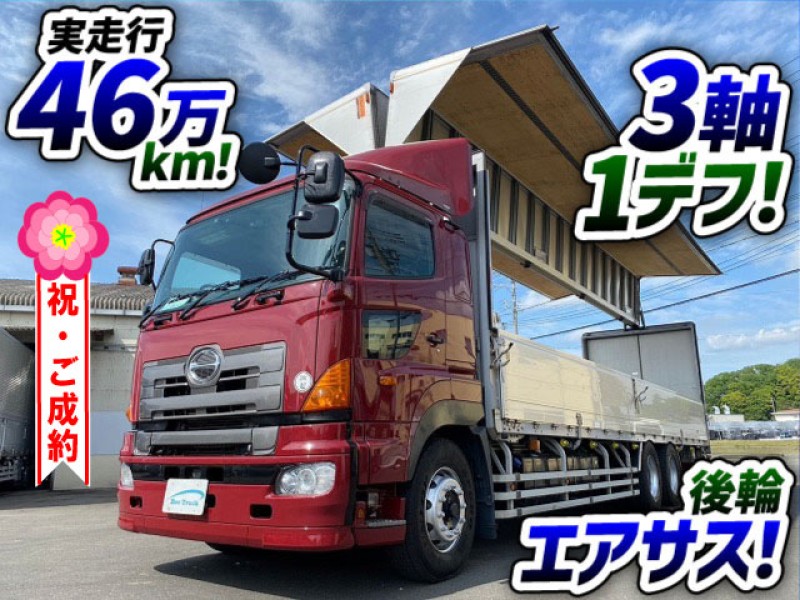 1286 H24 QKG-FR1EXBG 日野 プロフィア アルミウイング 3軸1デフ 後輪エアサス トランテックス 大型 10t 23t GVW23t 中古トラック