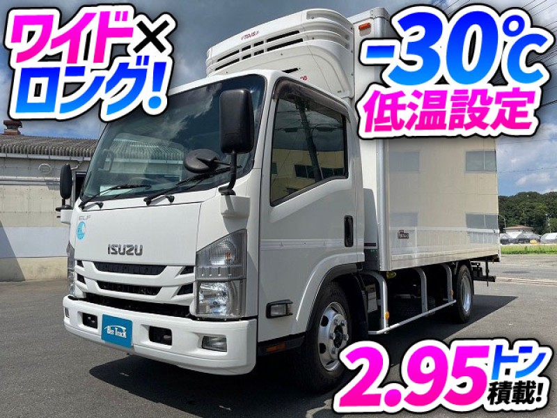 1441 H28 TPG-NPR85AN いすゞ エルフ 冷蔵冷凍車 ワイド ロング 2.95トン積載 -30℃低温設定 菱重コールドチェーン 日本フルハーフ リア3枚観音 2t 3t 7t 小型 箱車