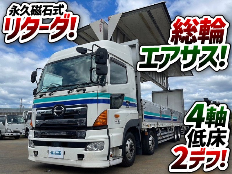 1498 H27 QPG-FW1EXEJ 日野 プロフィア　アルミウイング 4軸低床2デフ 総輪エアサス 永久磁石式リターダ ハイルーフ プロシフト 10t 25t 大型 バン 箱車