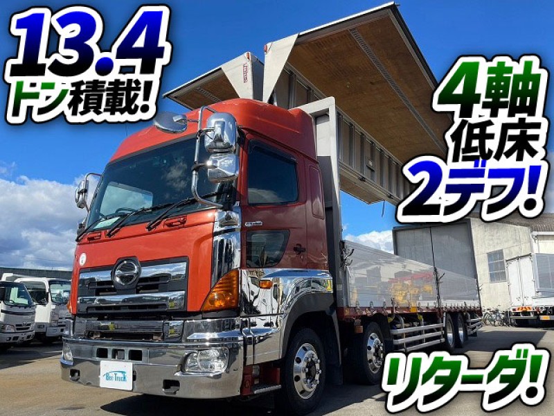 1519 車検付 H29 QPG-FW1EXEG 日野 プロフィア アルミウイング ハイルーフ 4軸低床2デフ 後輪エアサス リターダ アルミホイール 10t 25t 大型 バン 箱車