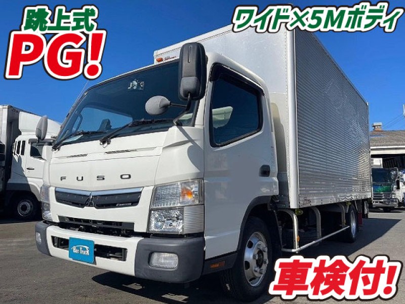 1552 H31 車検付 TRG-FEB80 三菱 三菱ふそう キャンター アルミバン 跳ね上げパワーゲート ワイド 超ロング 日本フルハーフ 2t 3ｔ 小型