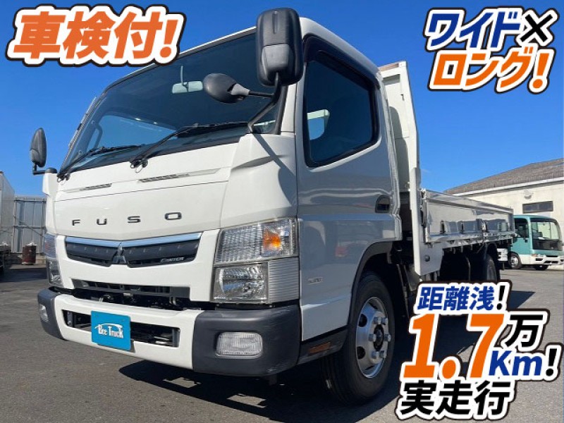 1555 H29 車検付 TPG-FEB80 三菱ふそう キャンター 平ボディ ワイド ロング 2.95トン積載 距離浅 2t 3t 4t 準中型免許 小型 キャブオーバー