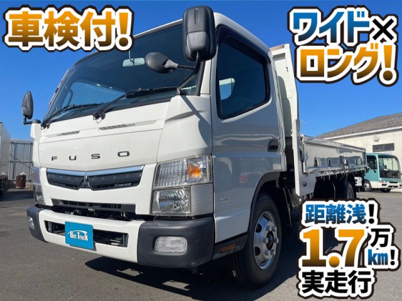 1555 H29 車検付 TPG-FEB80 三菱ふそう キャンター 平ボディ ワイド ロング 2.95トン積載 距離浅 2t 3t 4t 準中型免許 小型 キャブオーバー