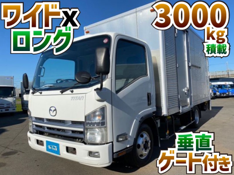 1576 H25 TKG-LPR85AN マツダ タイタン アルミバン 垂直パワーゲート ワイドロング  3t 小型 ドライバン パネルバン