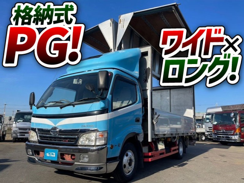 1604 BDG-XZU414M H19 日野 デュトロ アルミウイング 格納式パワーゲート ワイド ロング トランテックス ラッシング3段 MT車 2t 3t 6.5t 小型 バン 箱車