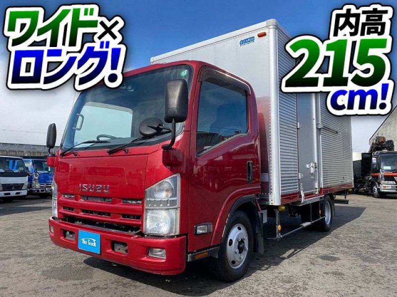 1653 TKG-NPR85AN H27 いすゞ エルフ アルミバン ドライバン パネルバン ワイド ロング サイド扉 引っ越し業 運送業 ルート配送 2t 5t 小型 箱車