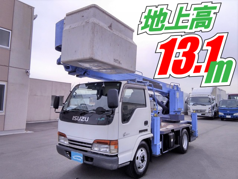 H13 いすゞ エルフ KK-NKR71E3N 138万 高所作業車 TADANO タダノ製 AT-130TG 地上高13.1m