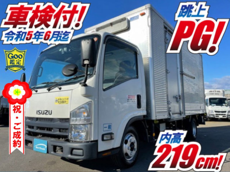 車検付 H22 いすゞ エルフ アルミバンPG 跳ね上げパワーゲート 極東開発工業 日本フルハーフ 標準 ロング 2t 小型 ドライバン