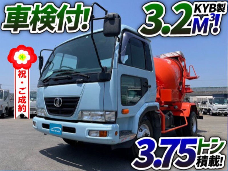 0889 車検付！ H22 BDG-MK36C ニッサンディーゼル UDトラックス コンドル コンクリートミキサー車 カヤバ工業 3.2立米 MR1640 4t 中型