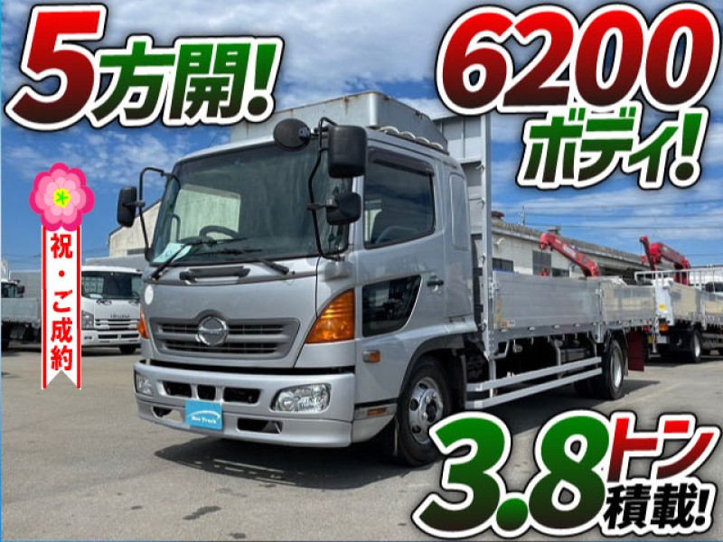 0864 ☆ H20 BKG-FD7JLYA 日野 レンジャー アルミブロック 平ボディ 6200 5方開 フルキャブ トランテックス 4t 中型