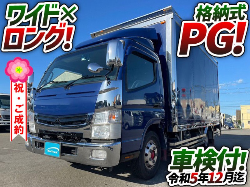 0914 車検付 H24 TKG-FEB50 三菱ふそう キャンター アルミバン 格納式パワーゲート ワイド ロング パブコ 2t 小型 ドライバン パネルバン