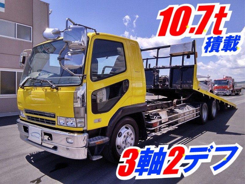 0098 ☆車検付 KL-FQ61FN 三菱ふそう 増トンファイター セーフティローダー 花見台 3軸2デフ 超増トン